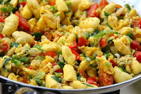 Ackee and saltfish .